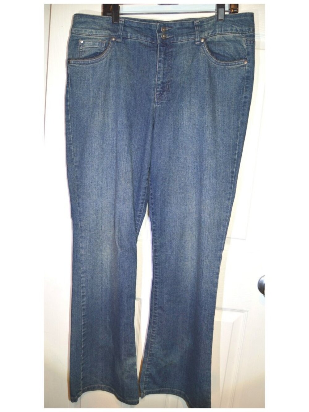 Bandolinoblu Women's Blue Jeans Slacks Pants Size 16 Worn Look